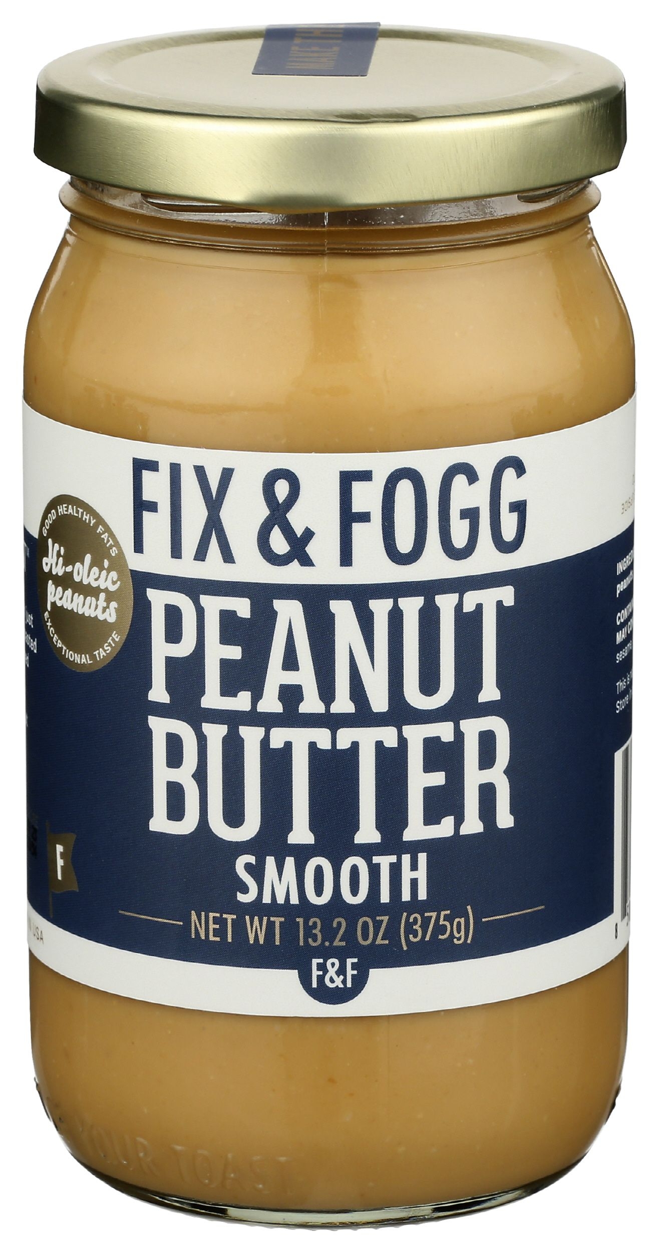 Fix and Fogg Smooth Peanut Butter, 13.2 Ounce -- 6 per case
