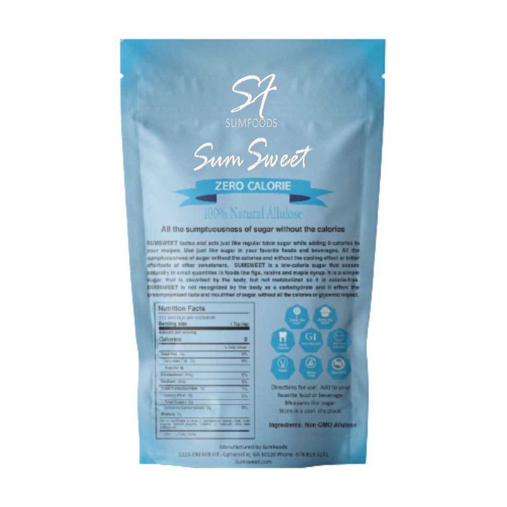 Sumsweet Plus Zero Calorie Crystalline Allulose Sweetener, 16 Ounce -- 8 Per Case