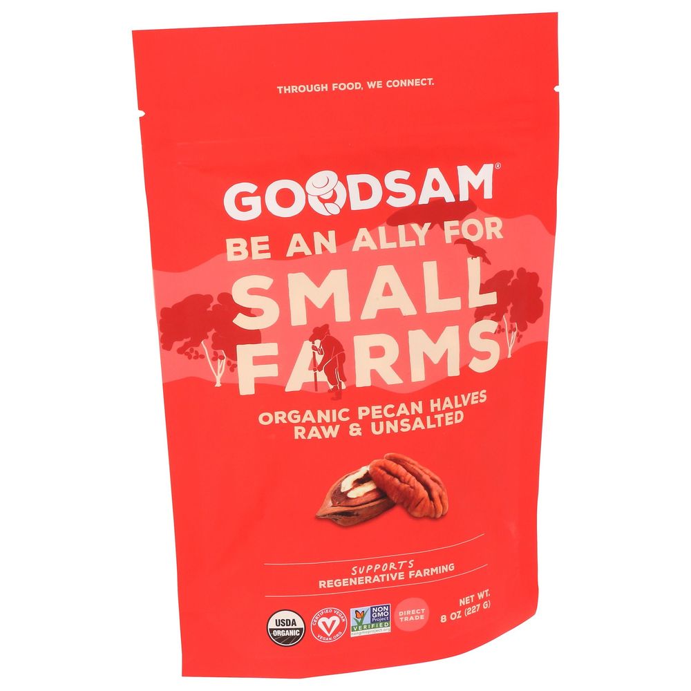 Goodsam Organic Raw and Unsalted Pecan Halves, 8 Ounce -- 8 per case