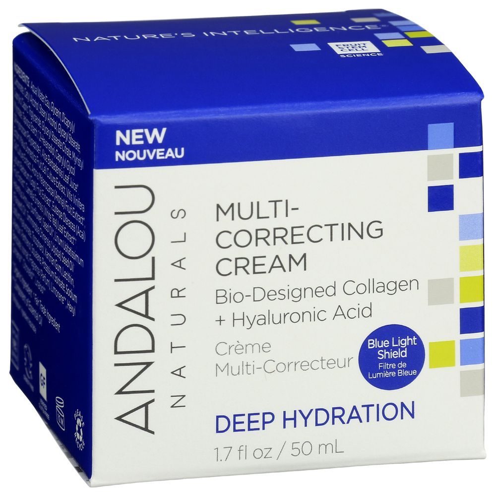 Andalou Naturals Deep Hydration Multi Correcting Cream, 1.7 Fluid Ounce