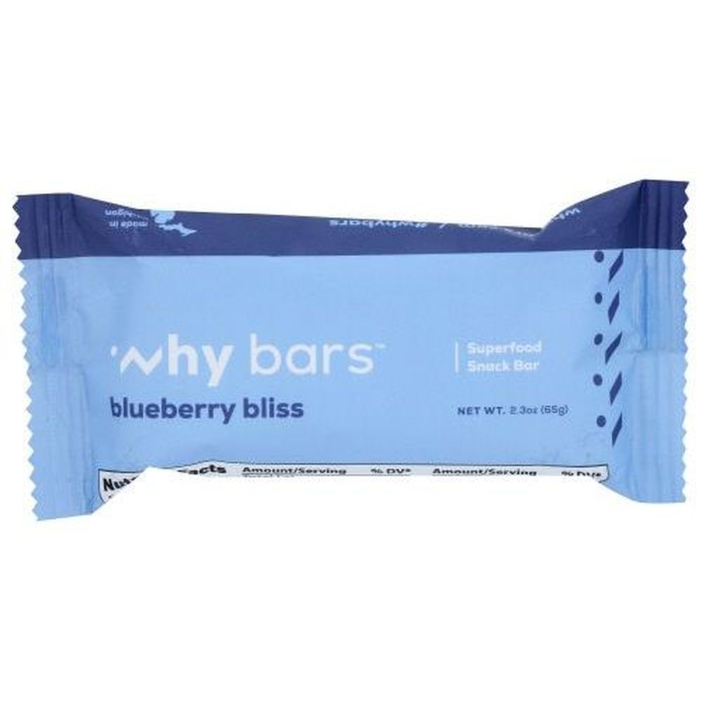Why Bars Blueberry Bliss Bar, 2.04 Ounce -- 12 Per Case