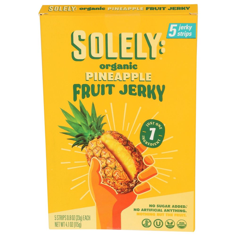 Solely Organic Pineapple Fruit Jerky, 4.1 Ounce -- 6 per case