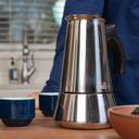 London Sip Stainless Steel Silver Stovetop 3 Cup Espresso Maker