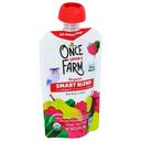 Once Upon a Farm Organic Raspberry Pear Y Kale Smart Blend Baby Food, 3.5 Fluid Ounce -- 8 per case