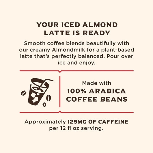 Califia Farms Almond Latte Coffee with Almond Milk, 48 Fluid Ounce -- 6 per case