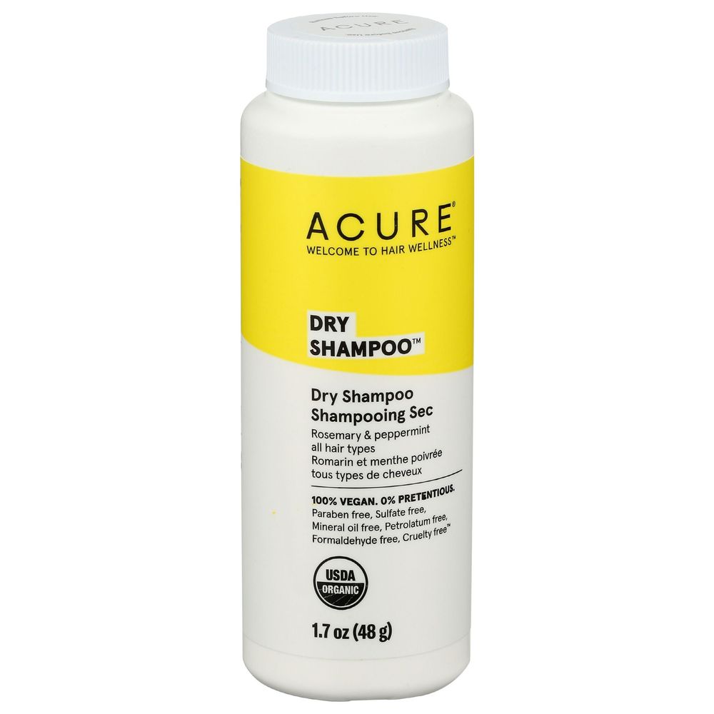 Acure Rosemary and Peppermint Dry Shampoo for All Hair Types, 1.7 Ounce