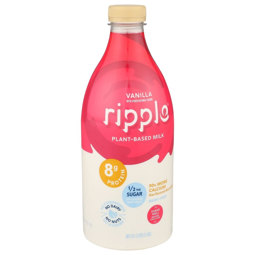 Ripple Dairy Free Vanilla Milk, 48 Fluid Ounce -- 6 per case