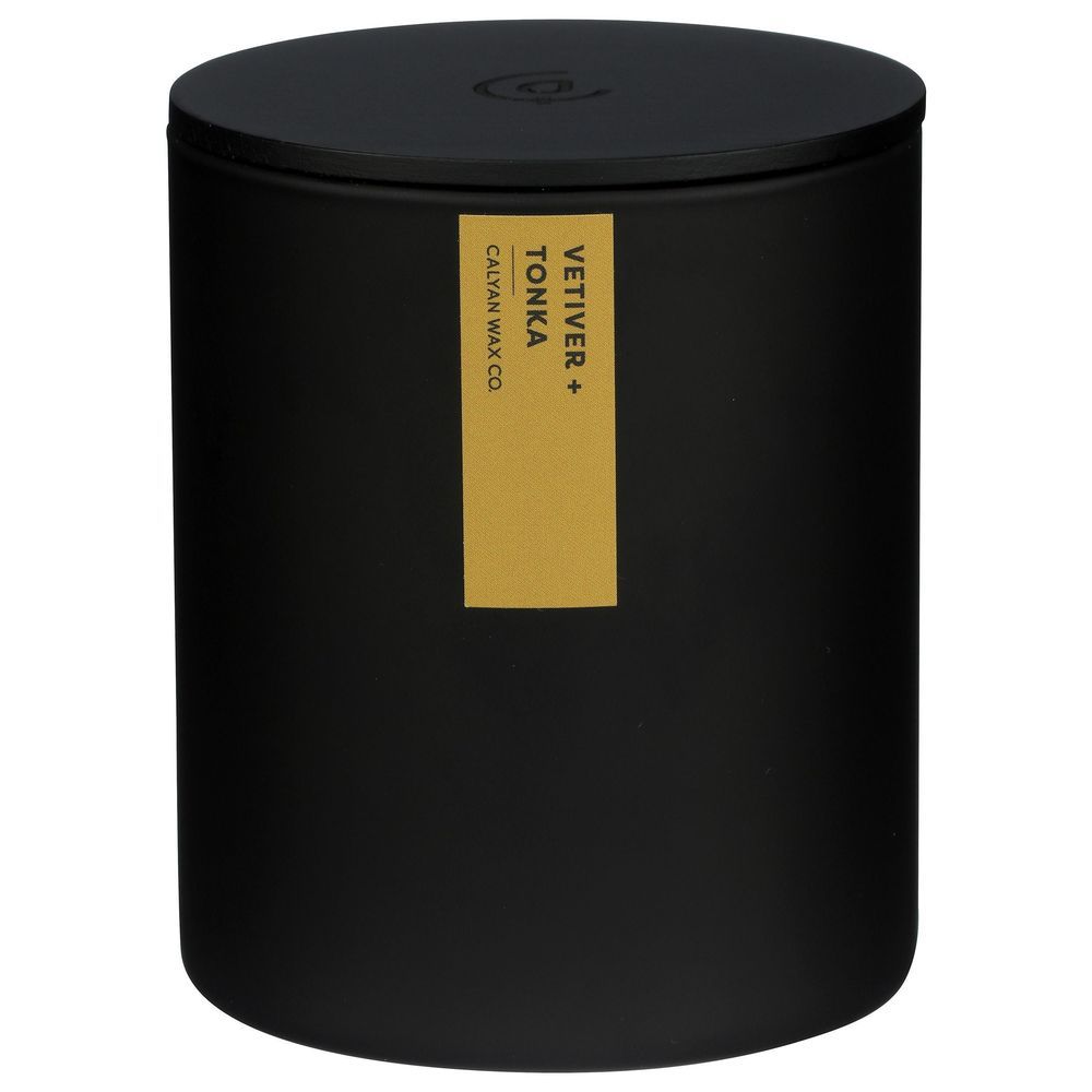 Calyan Wax Vetiver Tonka Matte Black Tumbler Soy Candle, 10.2 Ounce -- 6 Per Case