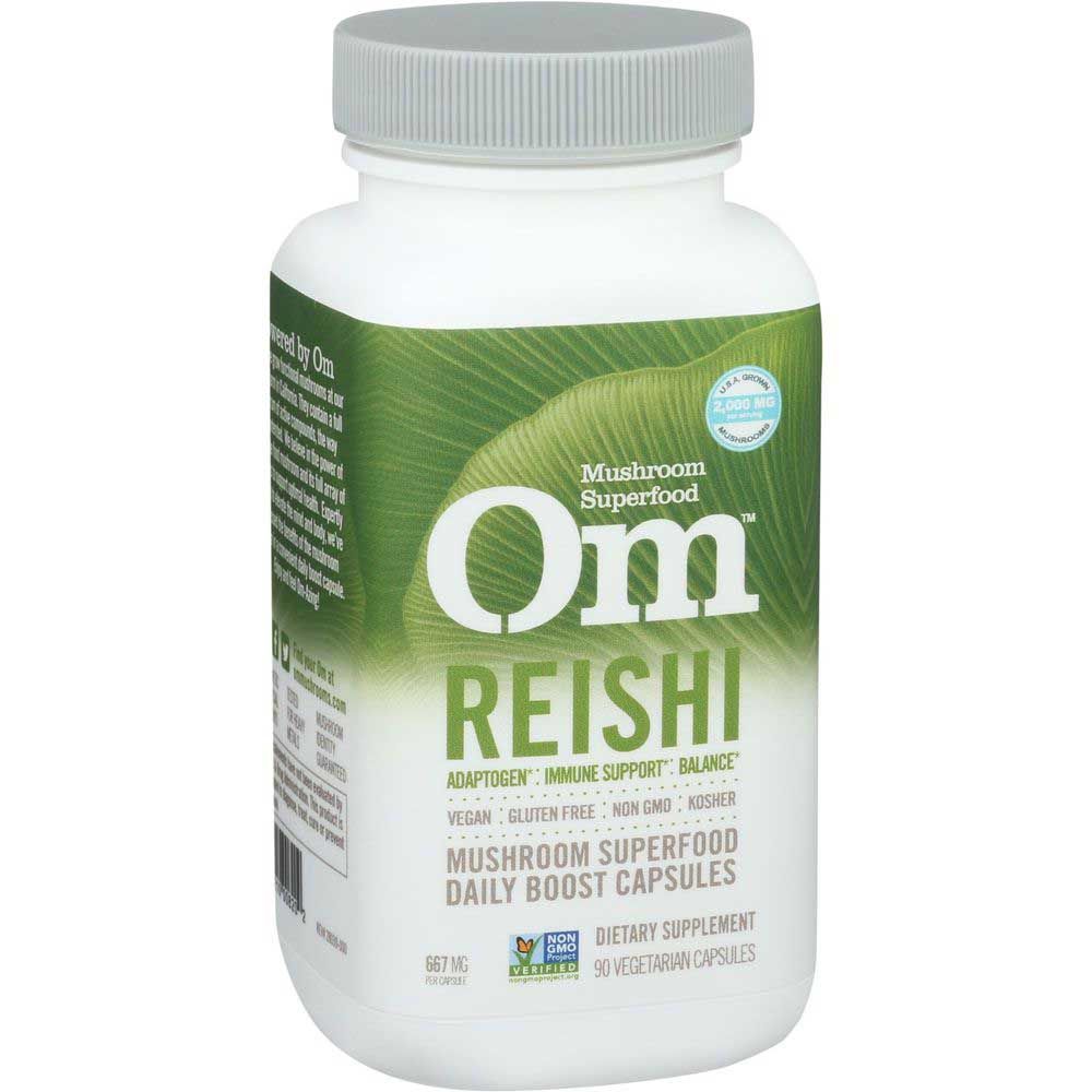 Om Reishi Mushroom Superfood Daily Boost Capsules, 90 Count
