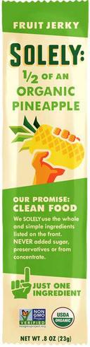 Solely Organic Pineapple Fruit Jerky, 0.8 Ounce -- 12 per case