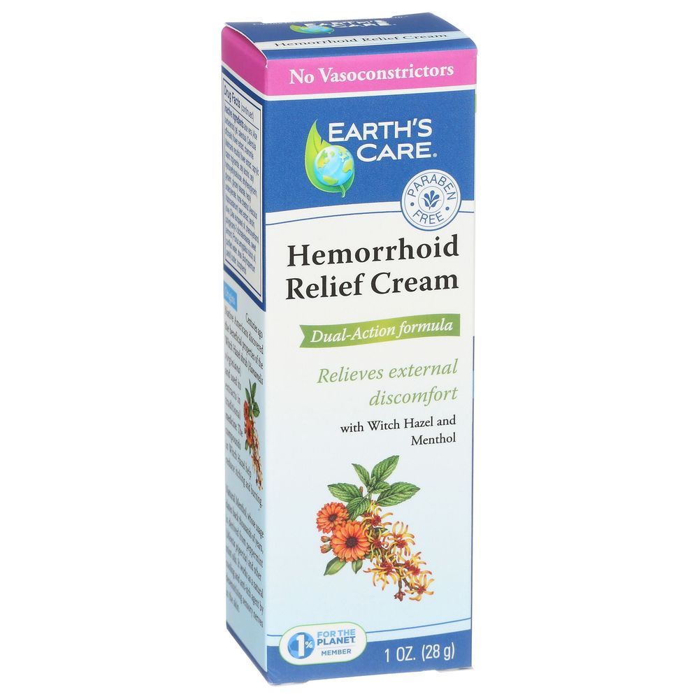 Earth's Care Hemorrhoid Relief Cream, 1 Ounce