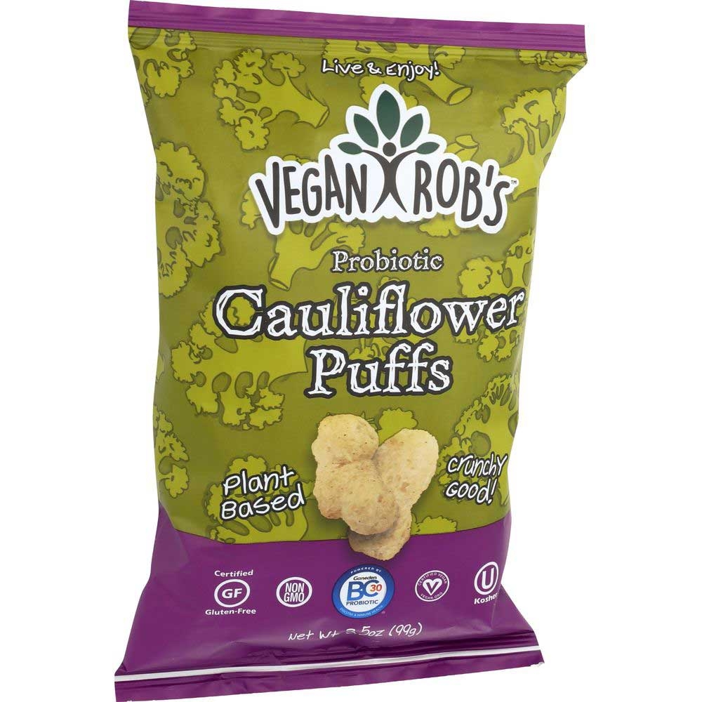 Vegan Robs Probiotic Cauliflower Puffs, 3.5 Ounce -- 12 per case