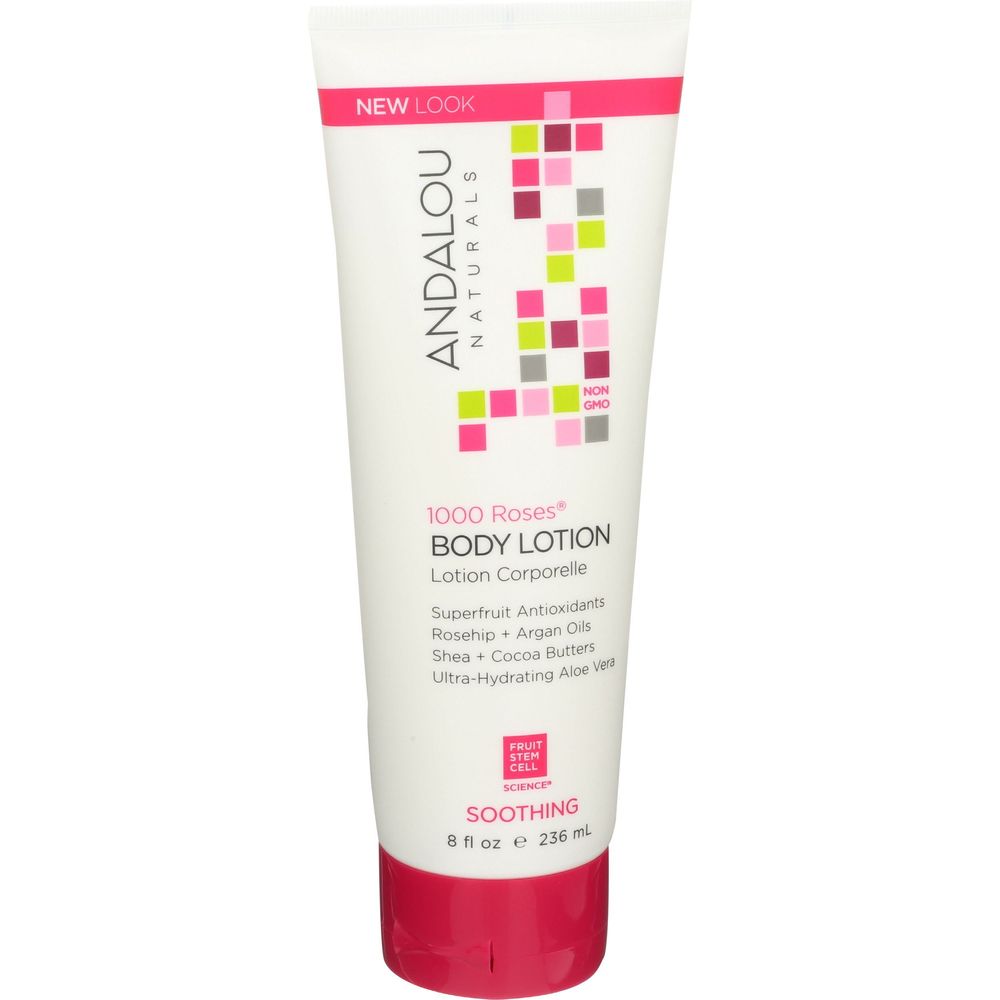 Andalou Naturals 1000 Roses Soothing Body Lotion, 8 Ounce
