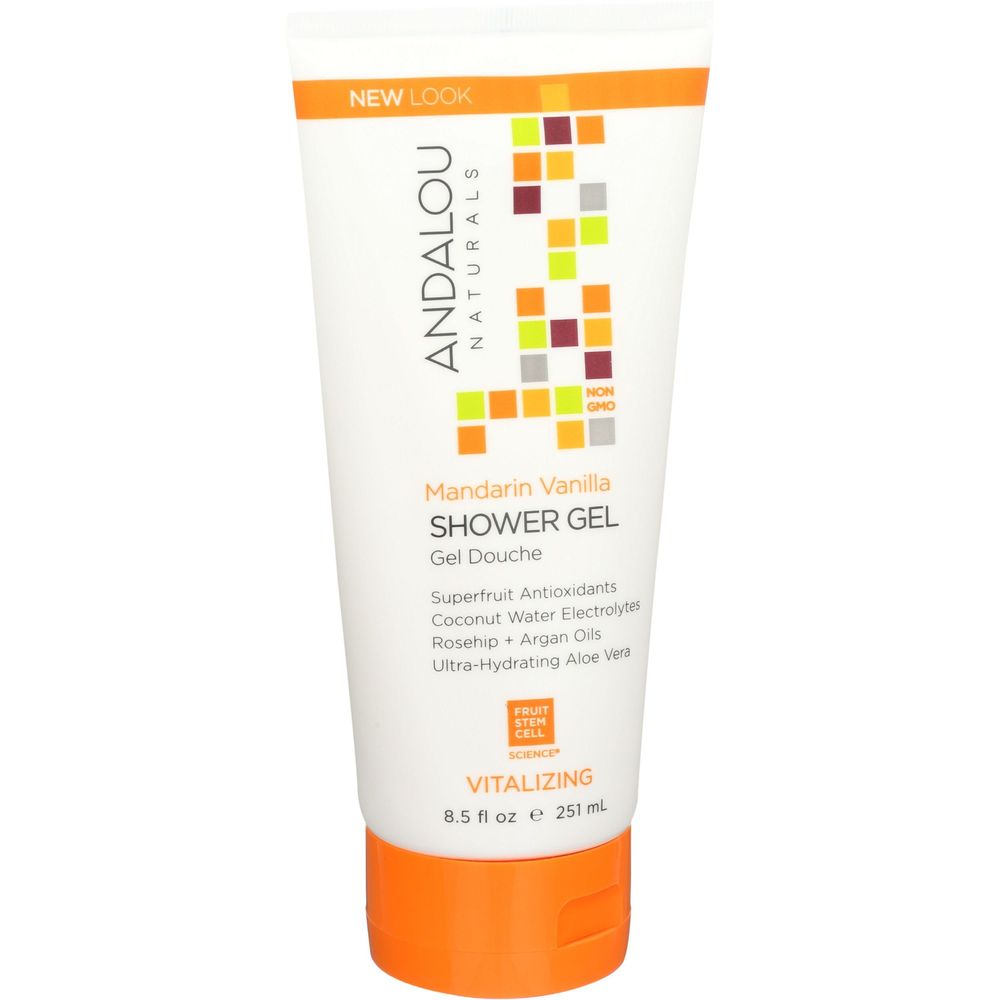 Andalou Naturals Mandarin Vanilla Vitalizing Shower Gel, 8.5 Ounce