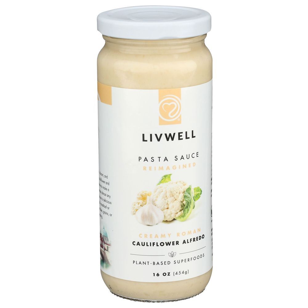 Livwell Foods Roman Cauliflower Alfredo Pasta Sauce, 16 Ounce -- 6 Per Case