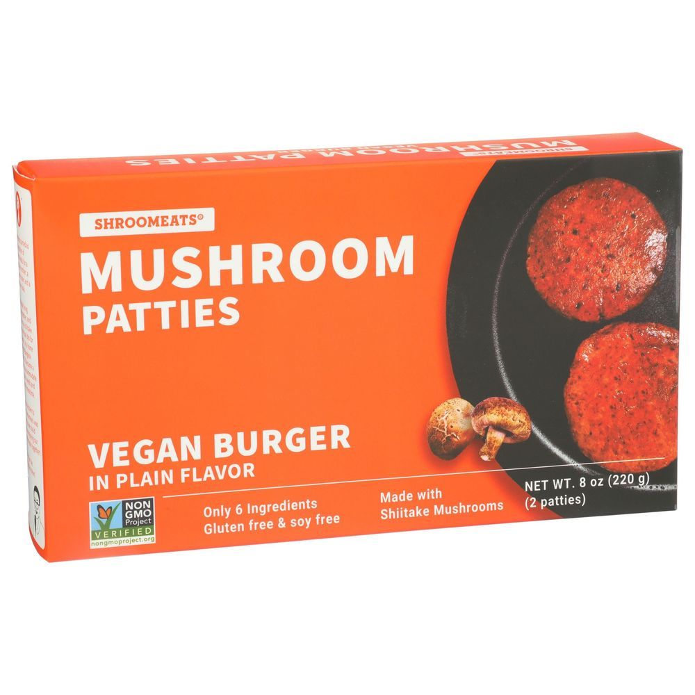 Shroomeats Mushroom Patties, 8 Ounce -- 6 Per Case