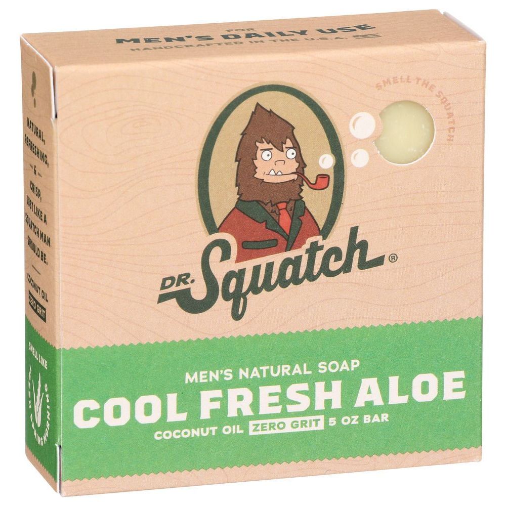 Dr Squatch Cool Fresh Aloe Mens Bar Soap, 5 Ounce