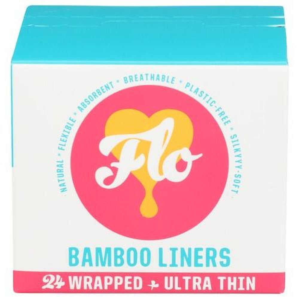 Flo Bamboo Wrapped Ultra Thin Liner, 24 Count -- 3 Per Case