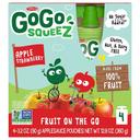 GoGo Squeez Apple Strawberry On The Go Applesauce, 3.2 Ounce - 4 per pack -- 12 packs per case.