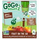 GoGo Squeez Apple Cinnamon On The Go Applesauce, 3.2 Ounce - 4 per pack -- 12 packs per case.