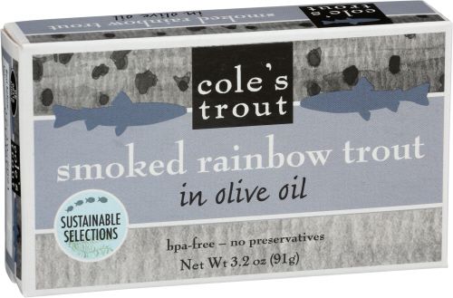 Cole's Smoked Rainbow Trout In Olive Oil, 3.2 Ounce -- 10 Per Case