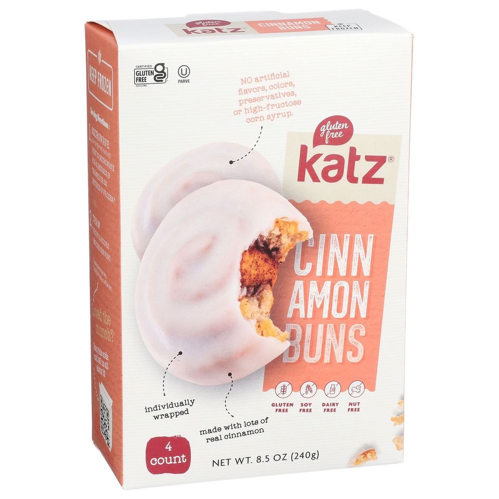 Katz Gluten Free Cinnamon Bun, 8.5 Ounce -- 6 per case
