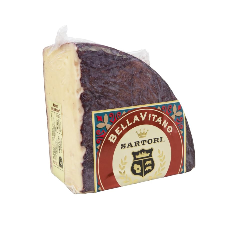Bellavitano Merlot 1/4 Wheel Cheese, 5 Pound -- 4 per case.