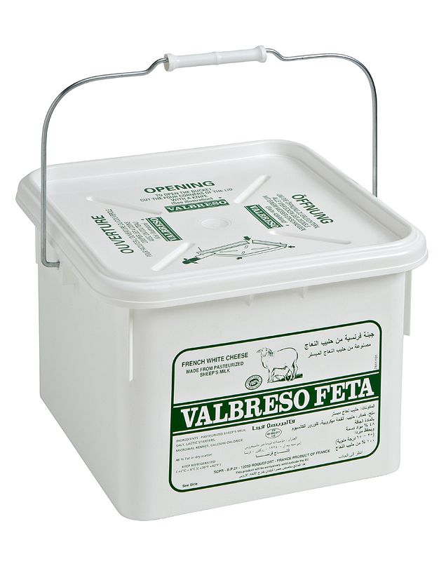 Valbreso Sheep Feta Pail Rw, 18 Pound