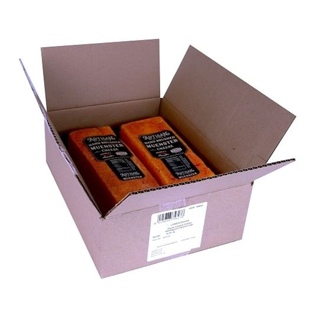 Artisan Hand Brushed with Paprika Muenster Cheese Loaf, 6 Pound - 2 per case