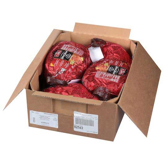 Cooks Fully Cooked Brown Sugar Hickory Smoked Spiral Sliced Half Ham, 10.977 Pound -- 4 per case