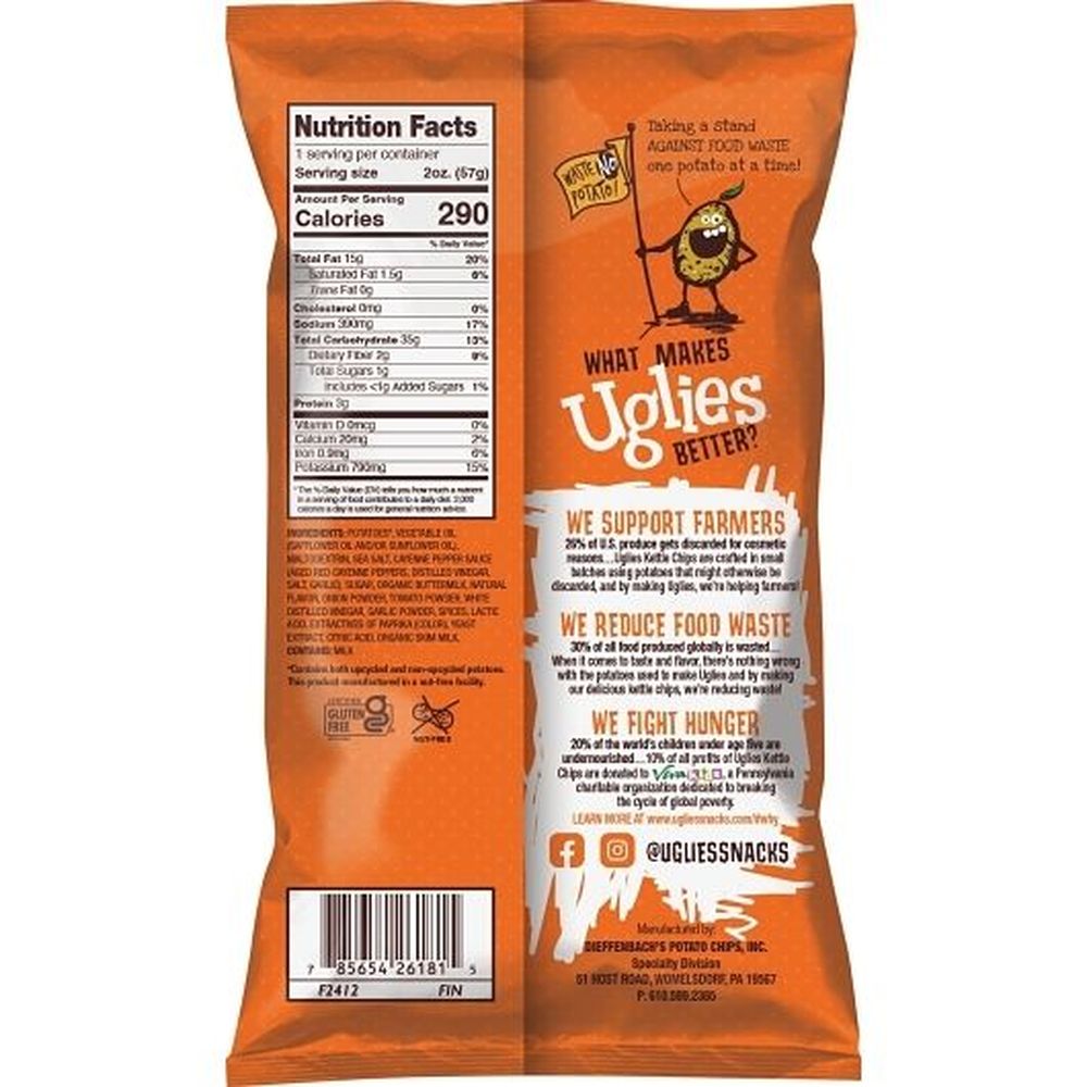 Uglies Buffalo Ranch Kettle Chips, 2 Ounce -- 10 per case