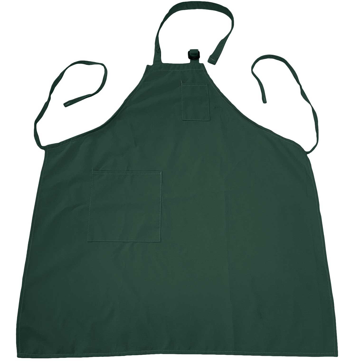 Intedge Hunter Green Poly/cotton Adjustable D Ring Apron With 2 Pockets
