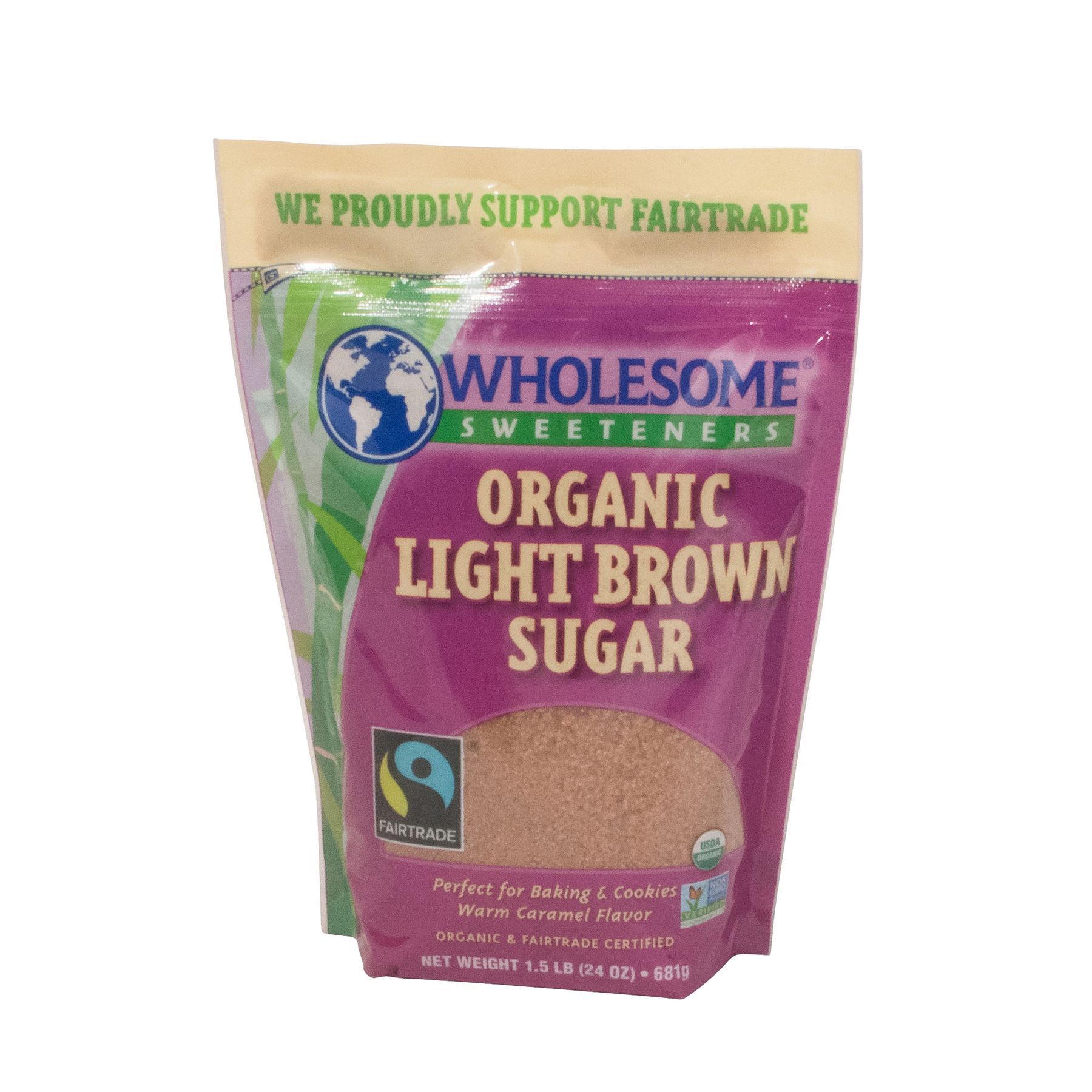 Wholesome Sweeteners Fair Trade Organic Dark Brown Sugar, 1.5 Pound -- 6 Per Case