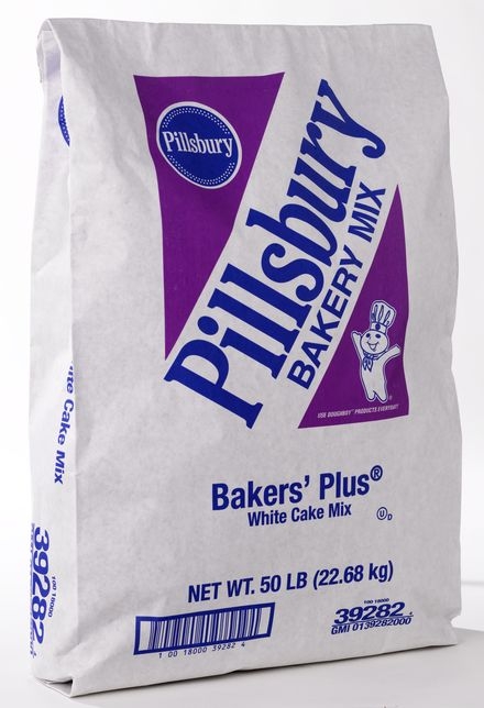 Pillsbury Baker's Plus White Cake Bakery Mix, 50 Pound