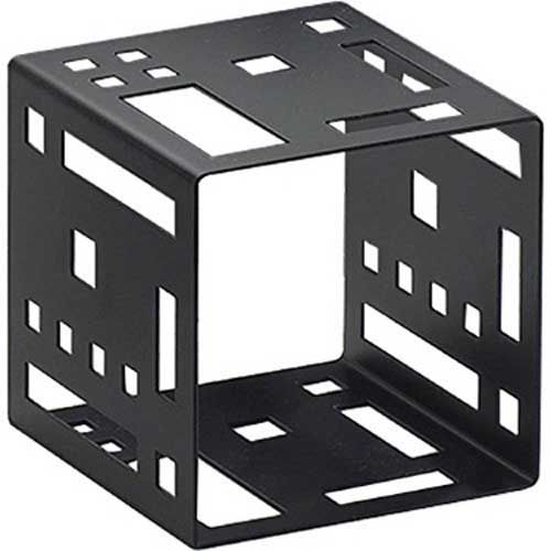 Cal-mil Black Squared Metal Cube Riser, 5 X 5 X 5 Inch