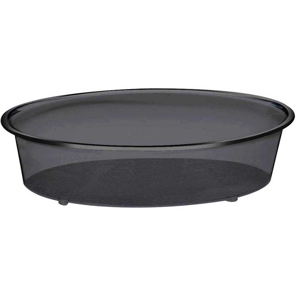 Cal-Mil Turn N Serve Black Deep Tray for 12 inch Sample Dome Covers, 12 inch Dia x 3.5 inch
