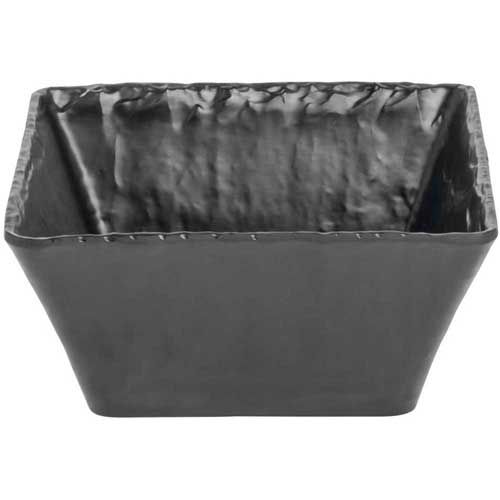 Cal-mil Melamine Black Faux Slate Square Bowl, 8 X 8 X 3.75 Inch -- 3 Per Case