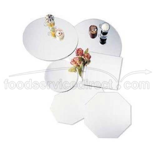 Cal-Mil Acrylic Round Scratch Resistant Mirror Tray, 12 inch -- 6 per case