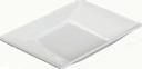 American Metalcraft Medium Trapezoid Melamine White Platter, 18 3/8 x 8 1/8 x 1 1/2 inch