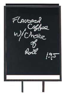 Aarco Optional Double Sided Black Acrylic Write-on Board, 22 X 28 Inch