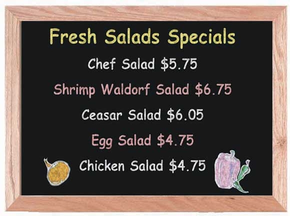 Aarco Black Chalk Board with Solid Red Oak Frame, 18 x 24 inch