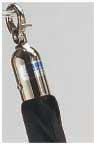 Aarco Form-a-line (tm) Chrome Hardware Style Black Velour Rope, 5 Feet