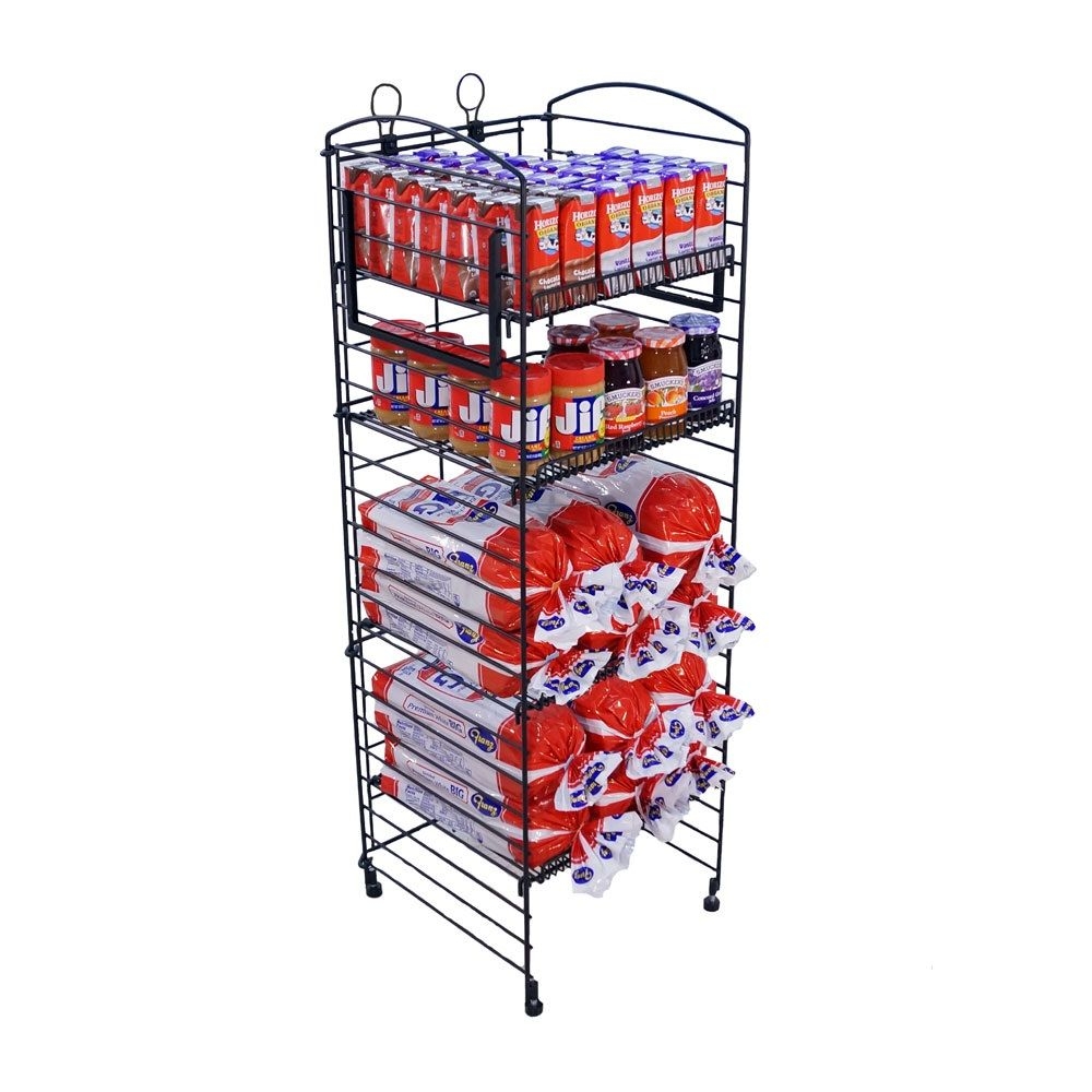 Mobile Merchandisers Radius Top 5-Shelf Fold-Up Matte Black