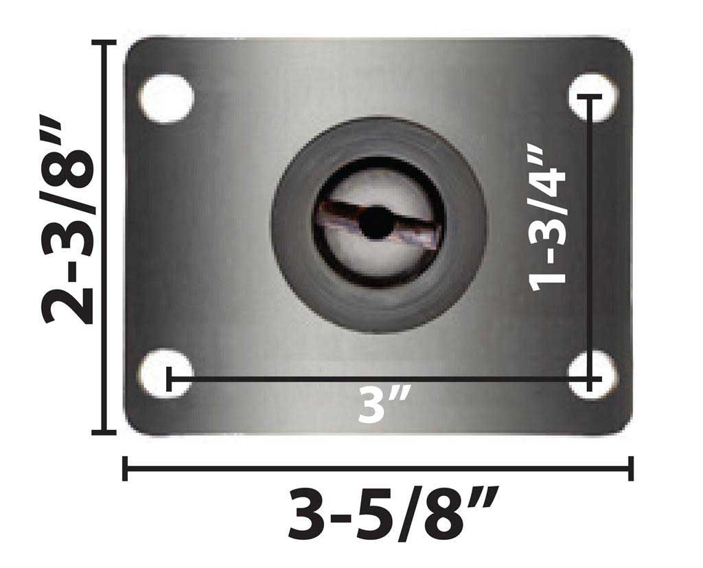 Bk Resources Polyurethane Caster With Brake, 5 Inch Dia