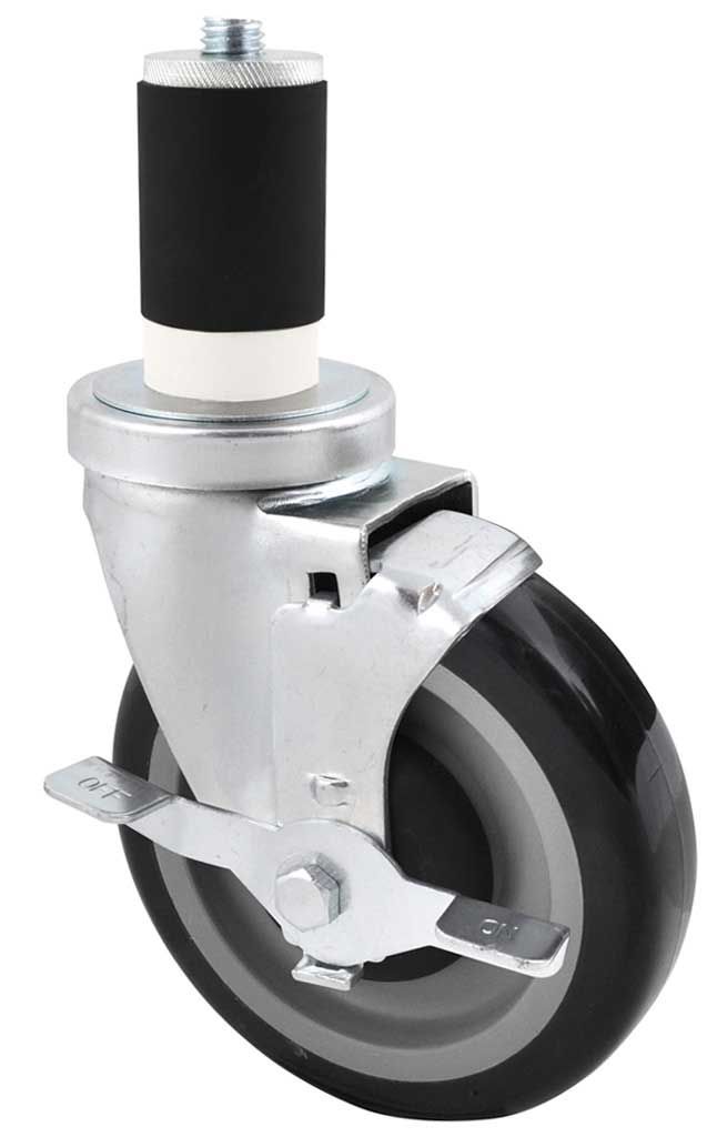 Bk Resources Polyurethane 6 Caster Kit, 5 Inch Dia