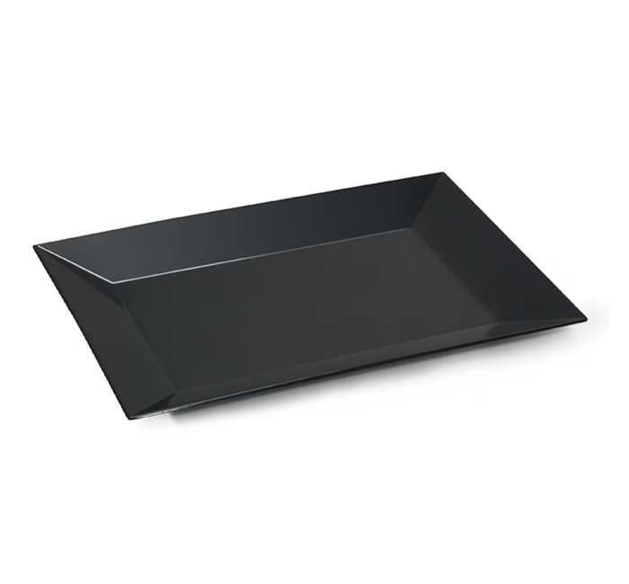 Black GET Enterprises inc Bake and Brew Melamine Rectangular Tray, 24 x 18 inch -- 1 per case