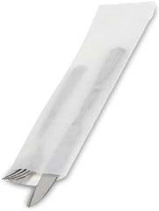 Bagcraft Corporation Sno/kraft Paper Plain White Silverware Bag, 2.75 X 10 Inch -- 2000 Per Case