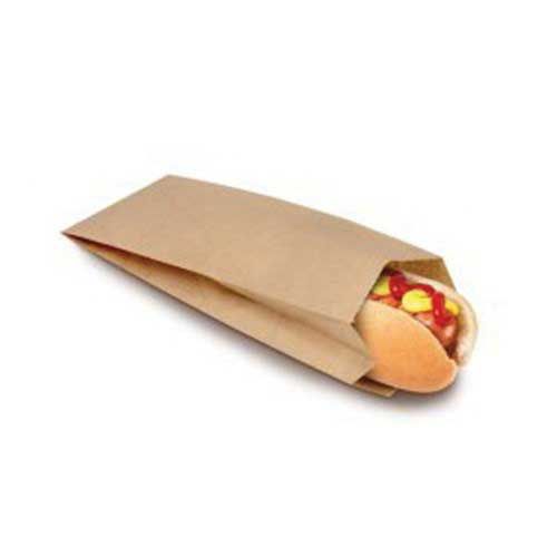 Ecocraft Grease Proof Natural Paper Hot Dog Bag, 3.5 X 1.5 X 8.5 Inch -- 1000 Per Case