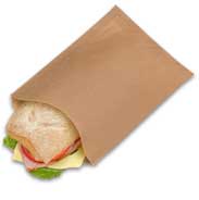 Bagcraft Ecocraft Unprinted Natural Kraft Sandwich Bag, 6.5 x 1 x 8 inch -- 2000 per case