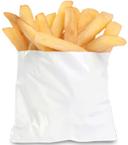 Bagcraft PB11 White Grease Resistant Fry Bag, 5 x 1 x 4.5 inch -- 2000 per case